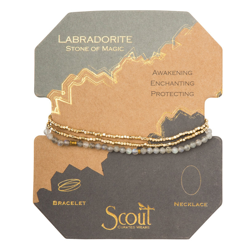 Delicate Labradorite Wrap Bracelet/Necklace