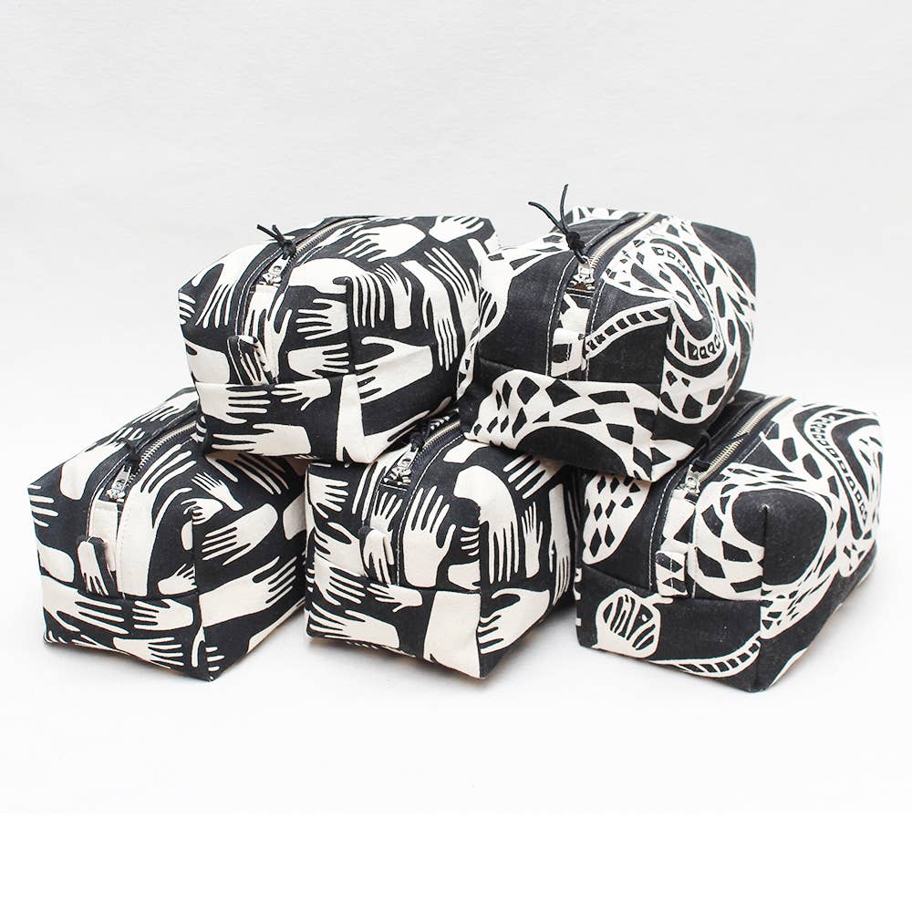 Hands Screen Printed Dopp Kit – Foxglove Berkeley