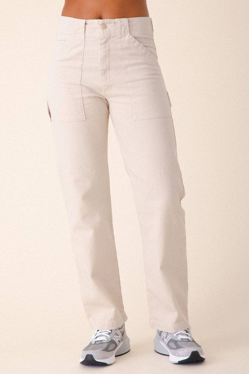 Canvas Utility Pant in Natural