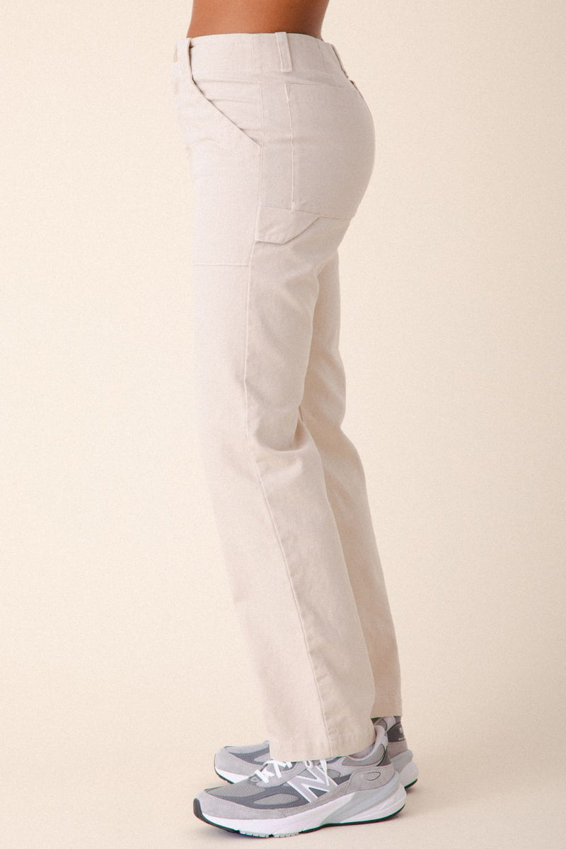 Canvas Utility Pant in Natural