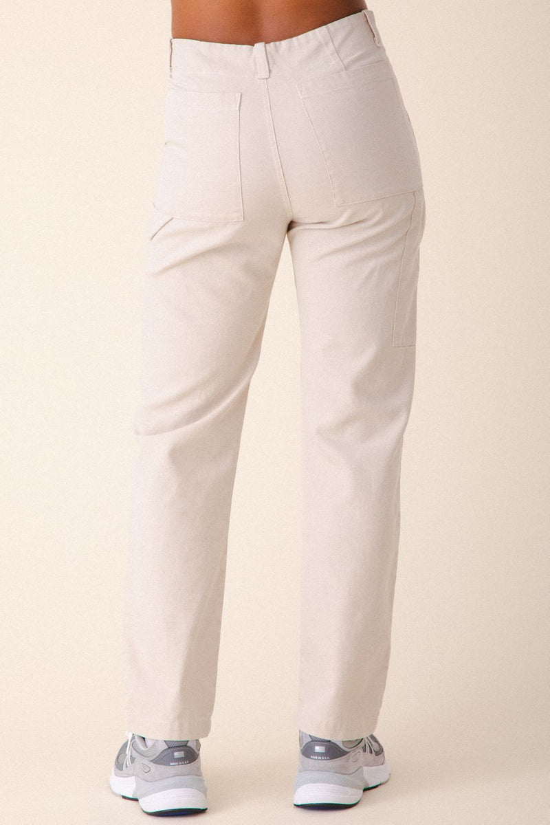 Canvas Utility Pant in Natural