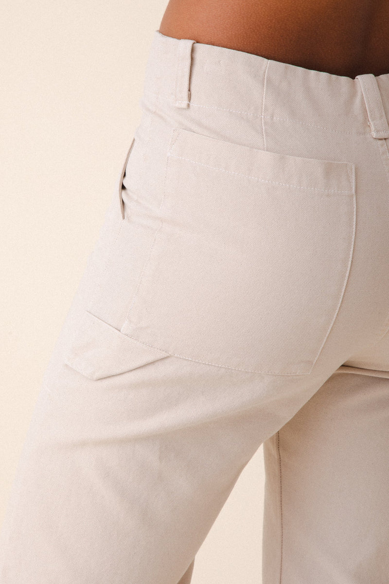 Canvas Utility Pant in Natural