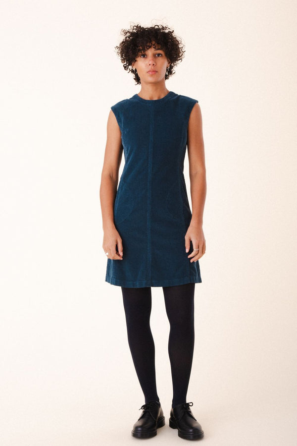 Feel Form Corduroy Dress in Atlantic