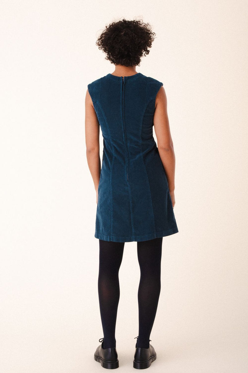 Feel Form Corduroy Dress in Atlantic