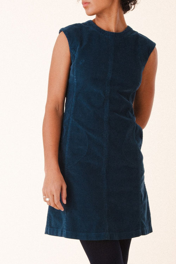Feel Form Corduroy Dress in Atlantic