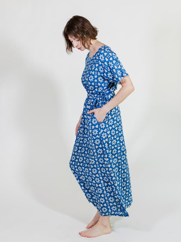 Aimee Maxi Dress - Indigo Heart Floral Print