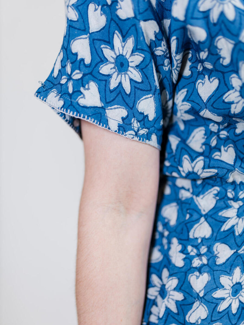 Aimee Maxi Dress - Indigo Heart Floral Print