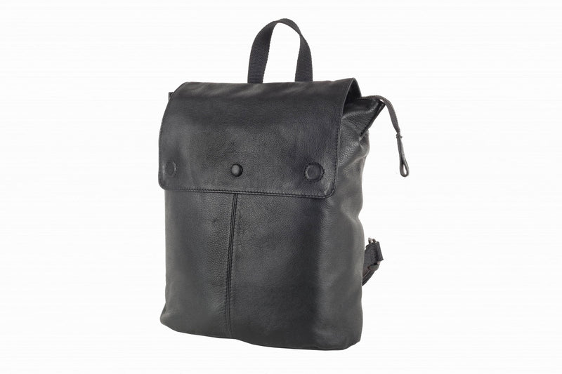 Aria Leather Backpack - Black