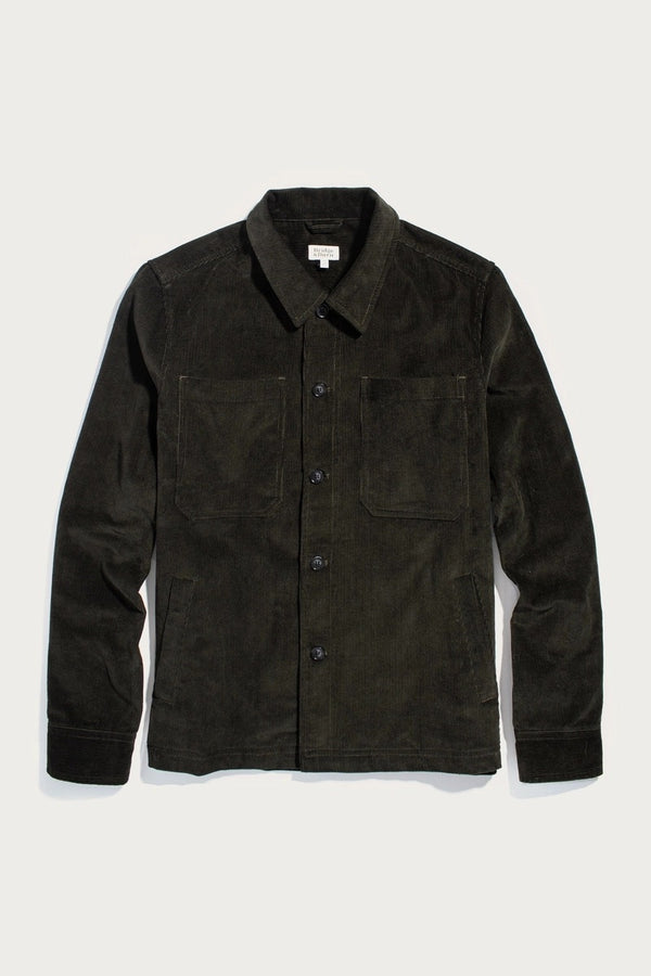 Banks Shirt Jacket in Deep Pine Corduroy