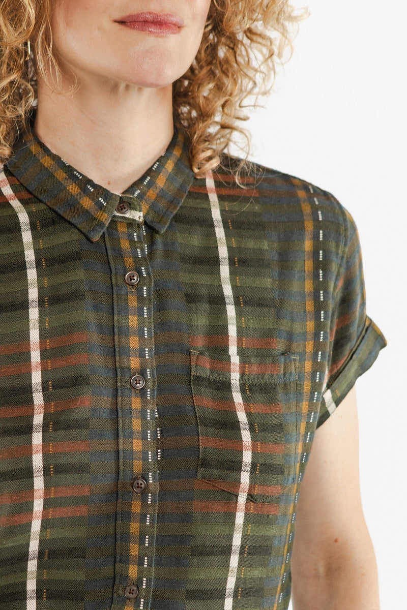 Bea Shirt in Olive Stripe