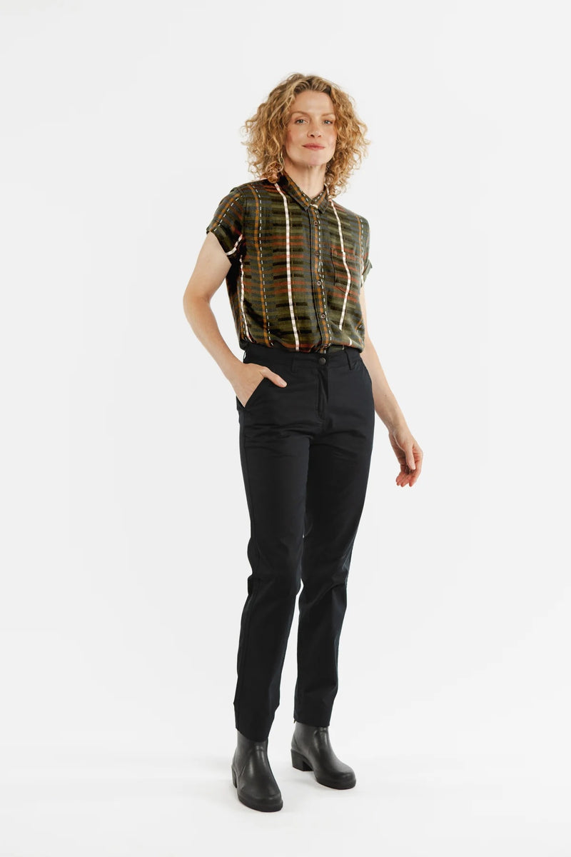 Bea Shirt in Olive Stripe