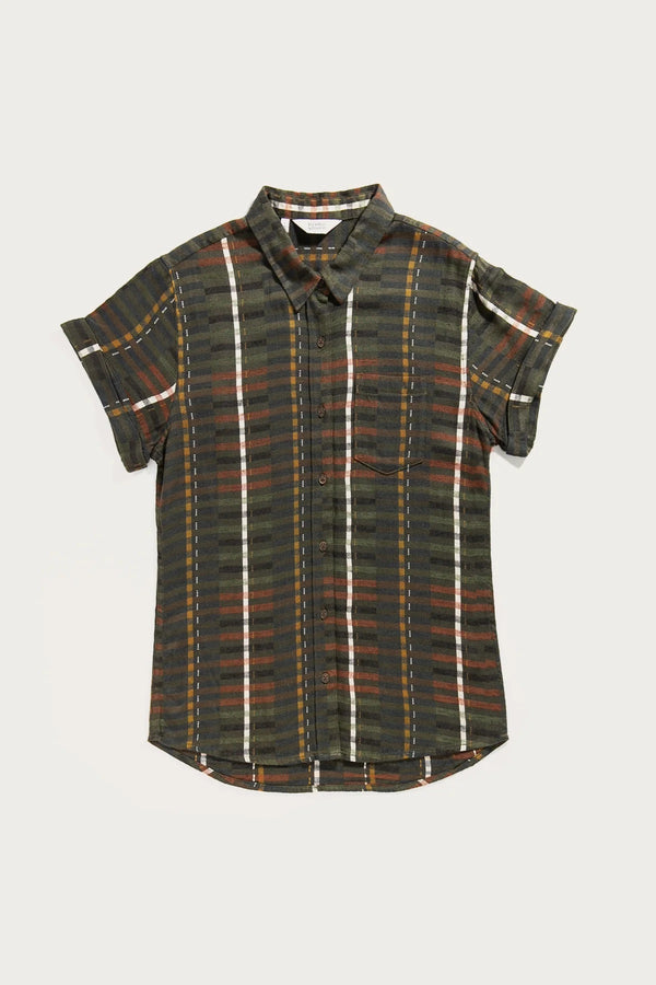 Bea Shirt in Olive Stripe