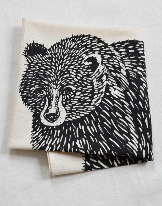 Bear Organic Cotton Tea Towel