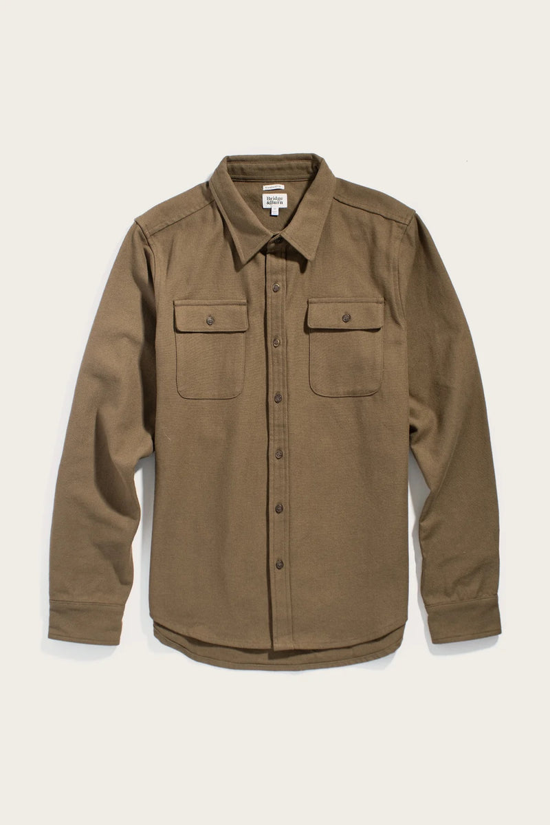 Bedford Shirt in Olive Twill