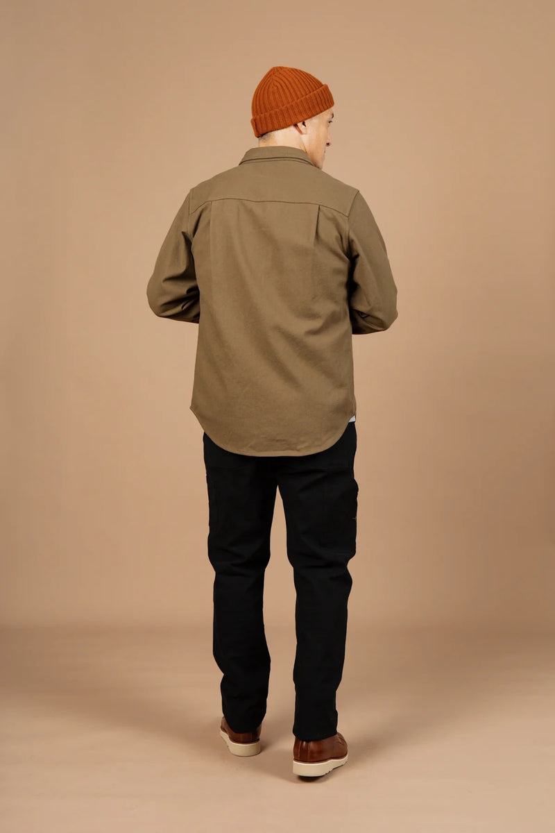 Bedford Shirt in Olive Twill