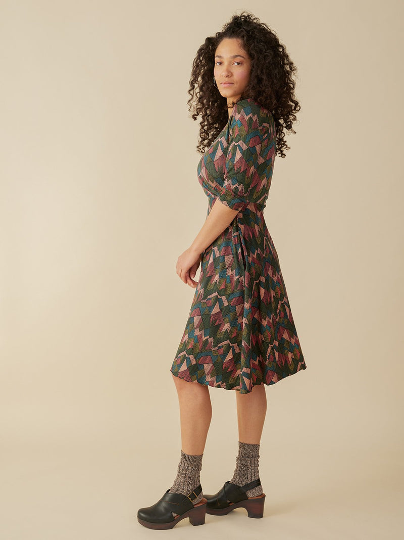 Callie 3/4 Sleeve Dress - Geo Jewels