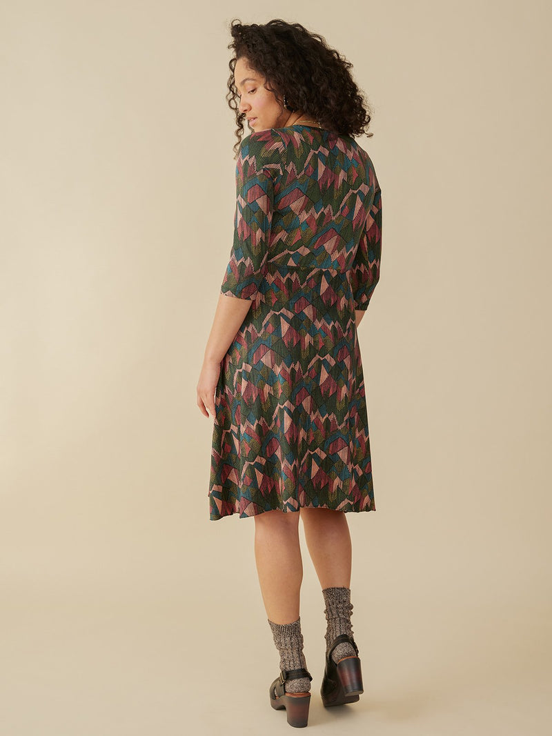 Callie 3/4 Sleeve Dress - Geo Jewels