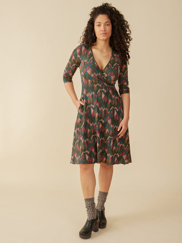 Callie 3/4 Sleeve Dress - Geo Jewels