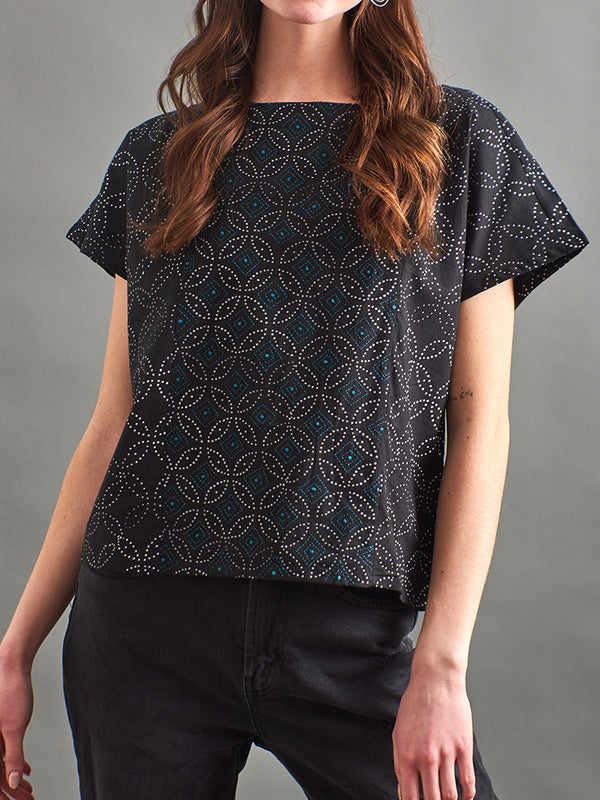 Cara Top in Ikigai Black