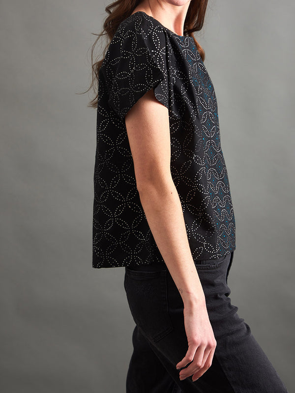 Cara Top in Ikigai Black