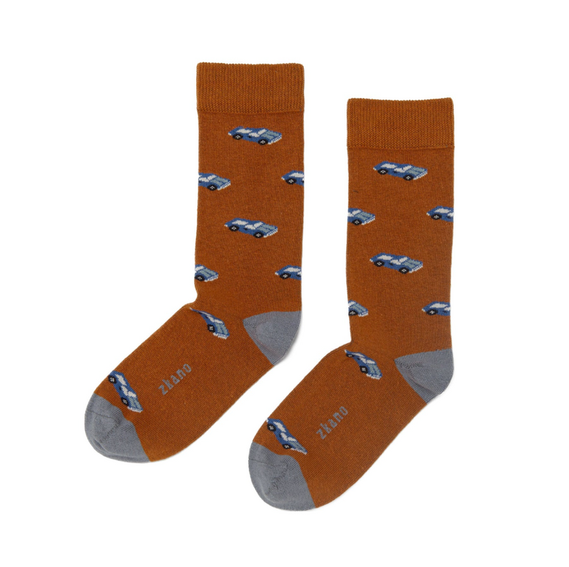Classic Cruiser Organic Cotton Crew Socks - Saddle