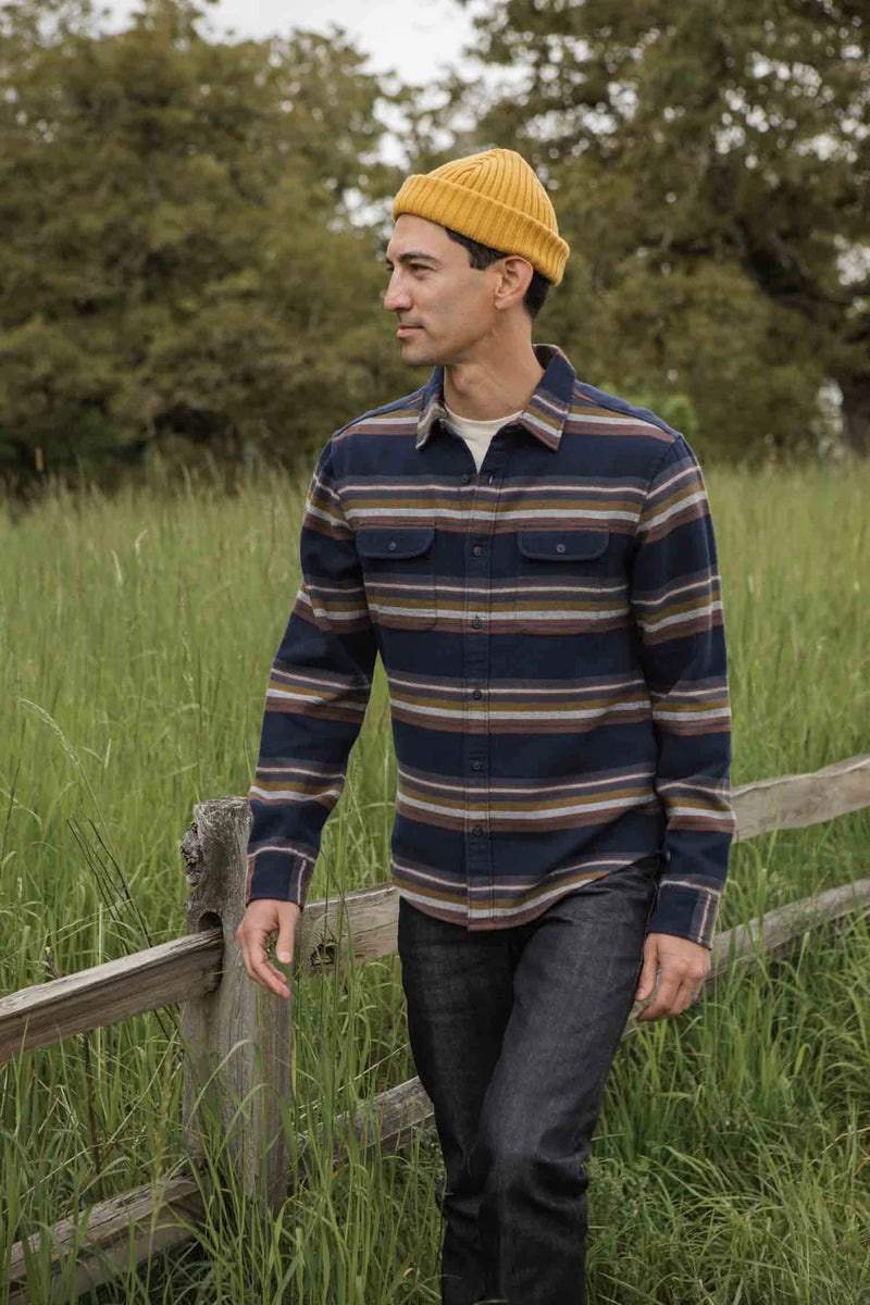 Cole Slim Shirt - Coastline Stripe