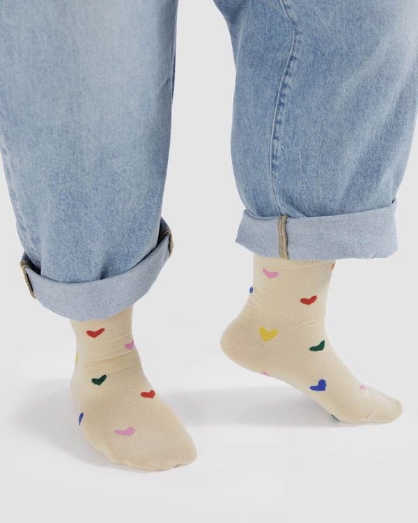 Hearts Crew Socks