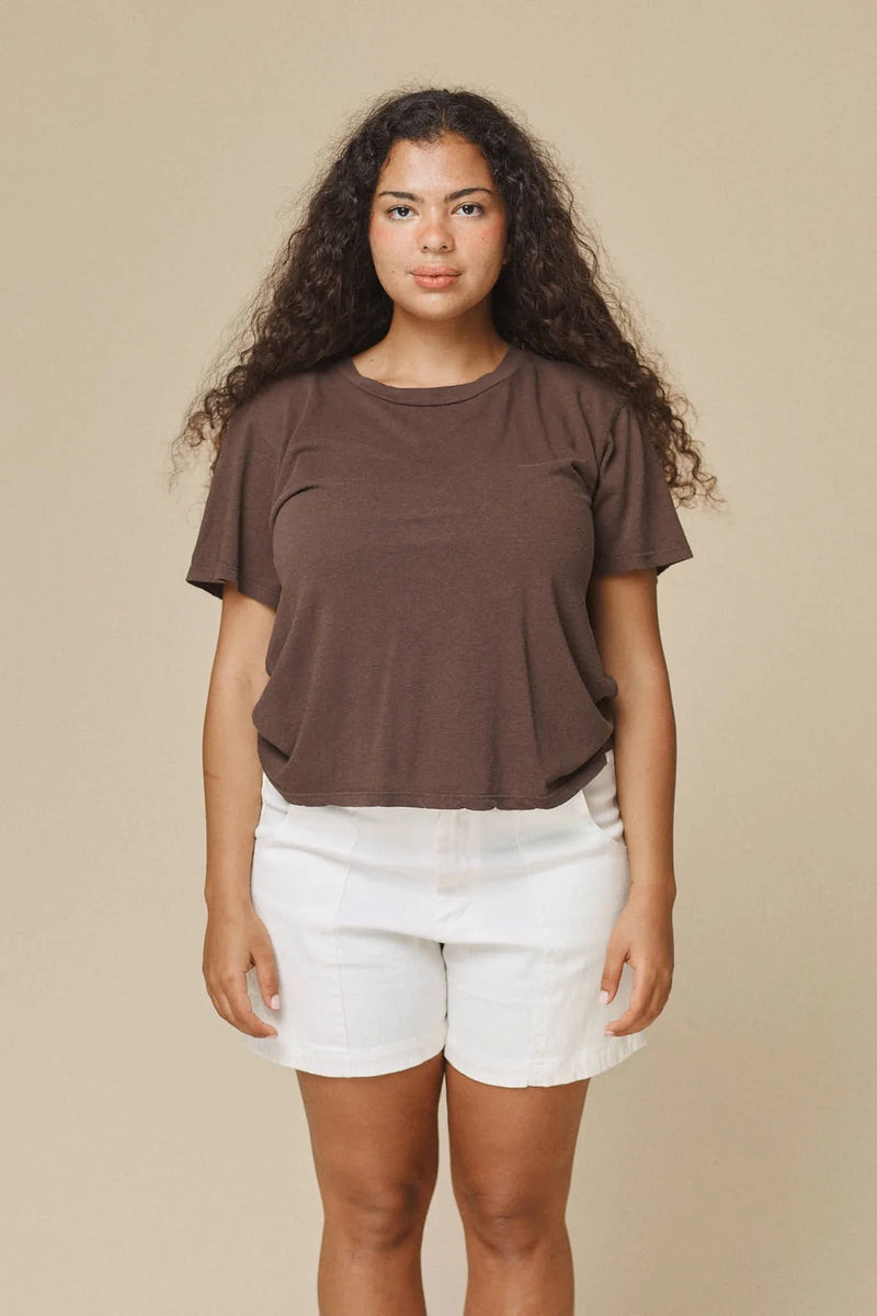 Jungmaven Cropped Ojai Tee - Black