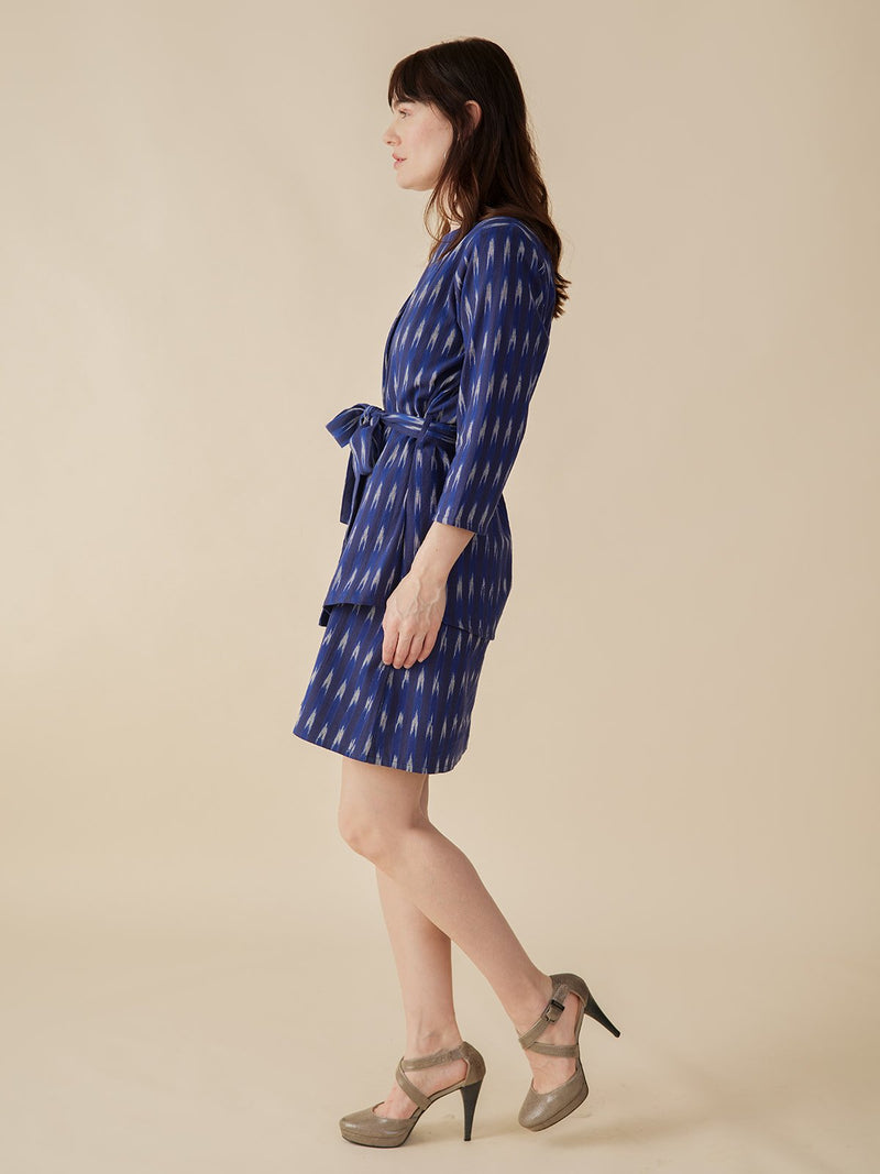 Crossroads Jacket - Sapphire Ikat