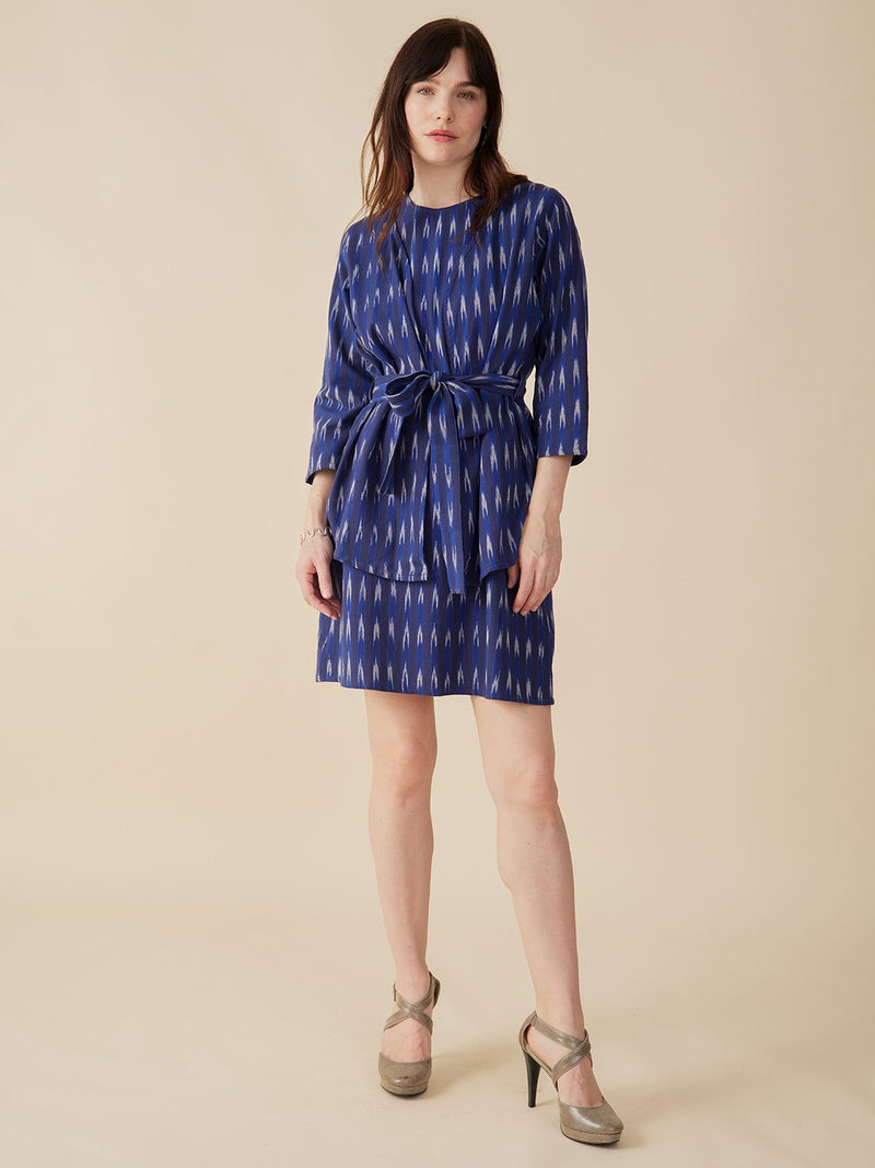 Crossroads Jacket - Sapphire Ikat
