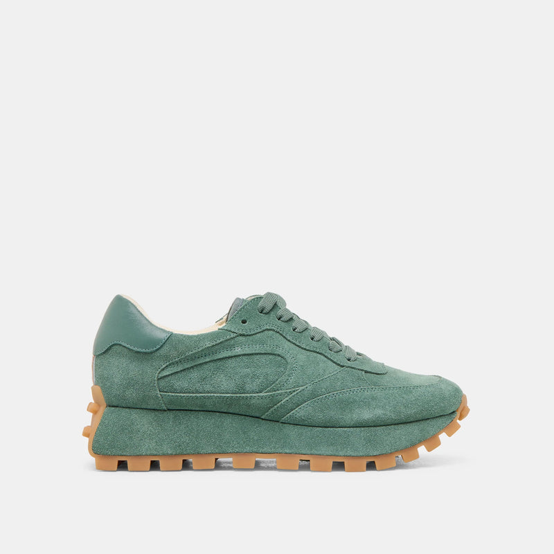Tricia Sneakers - Dk Green Suede