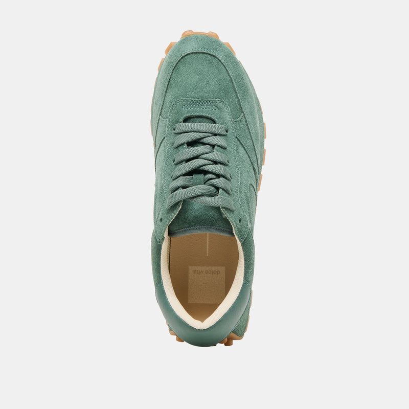 Tricia Sneakers - Dk Green Suede