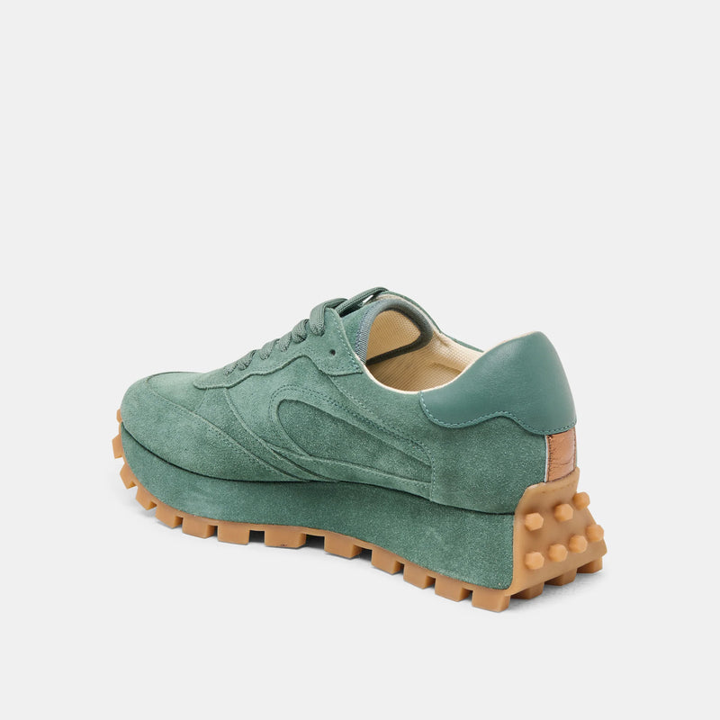Tricia Sneakers - Dk Green Suede