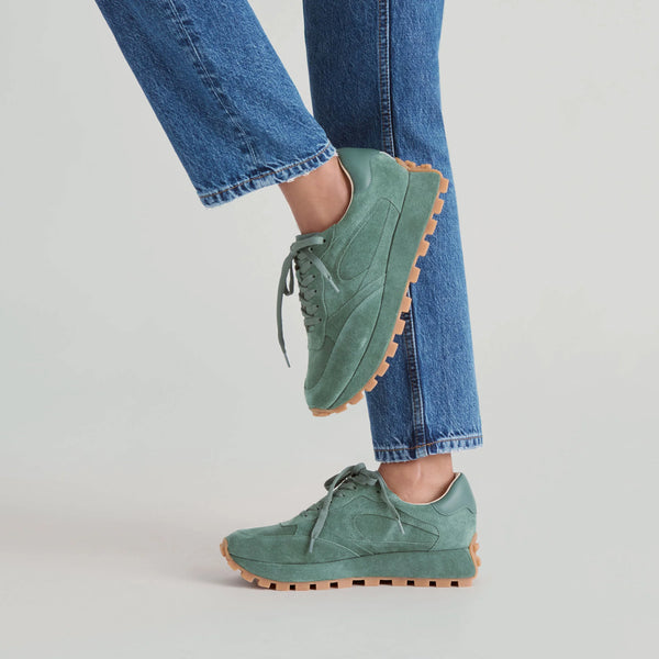 Tricia Sneakers - Dk Green Suede