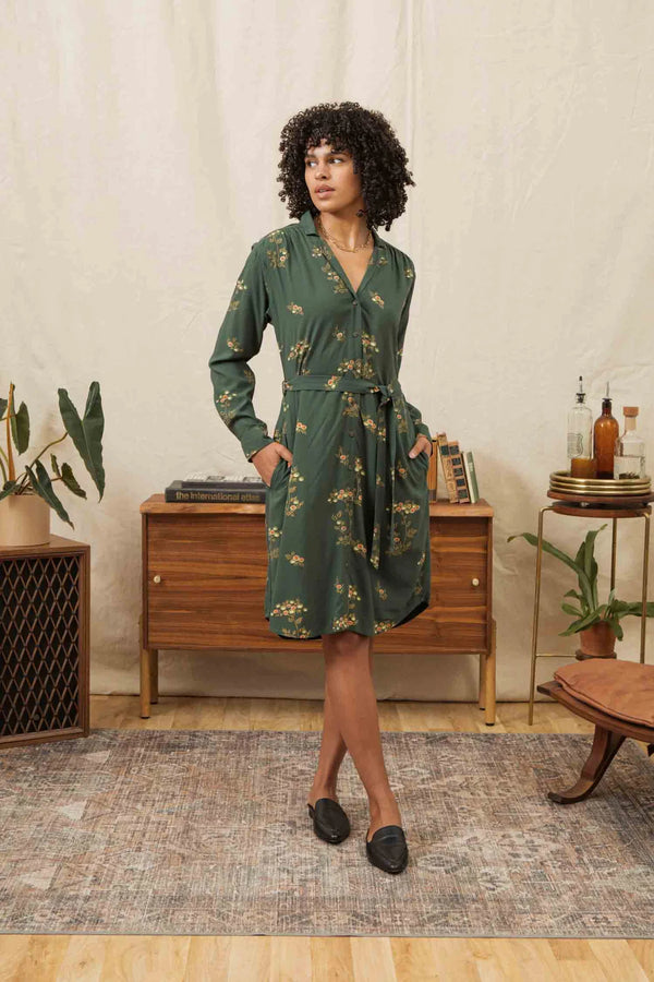 Emery Shirt Dress - Woodland Bloom