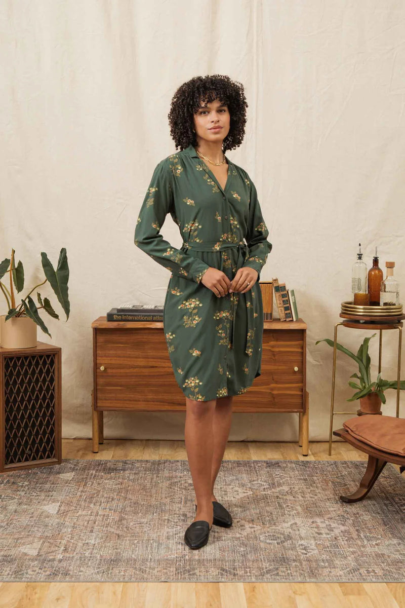 Emery Shirt Dress - Woodland Bloom