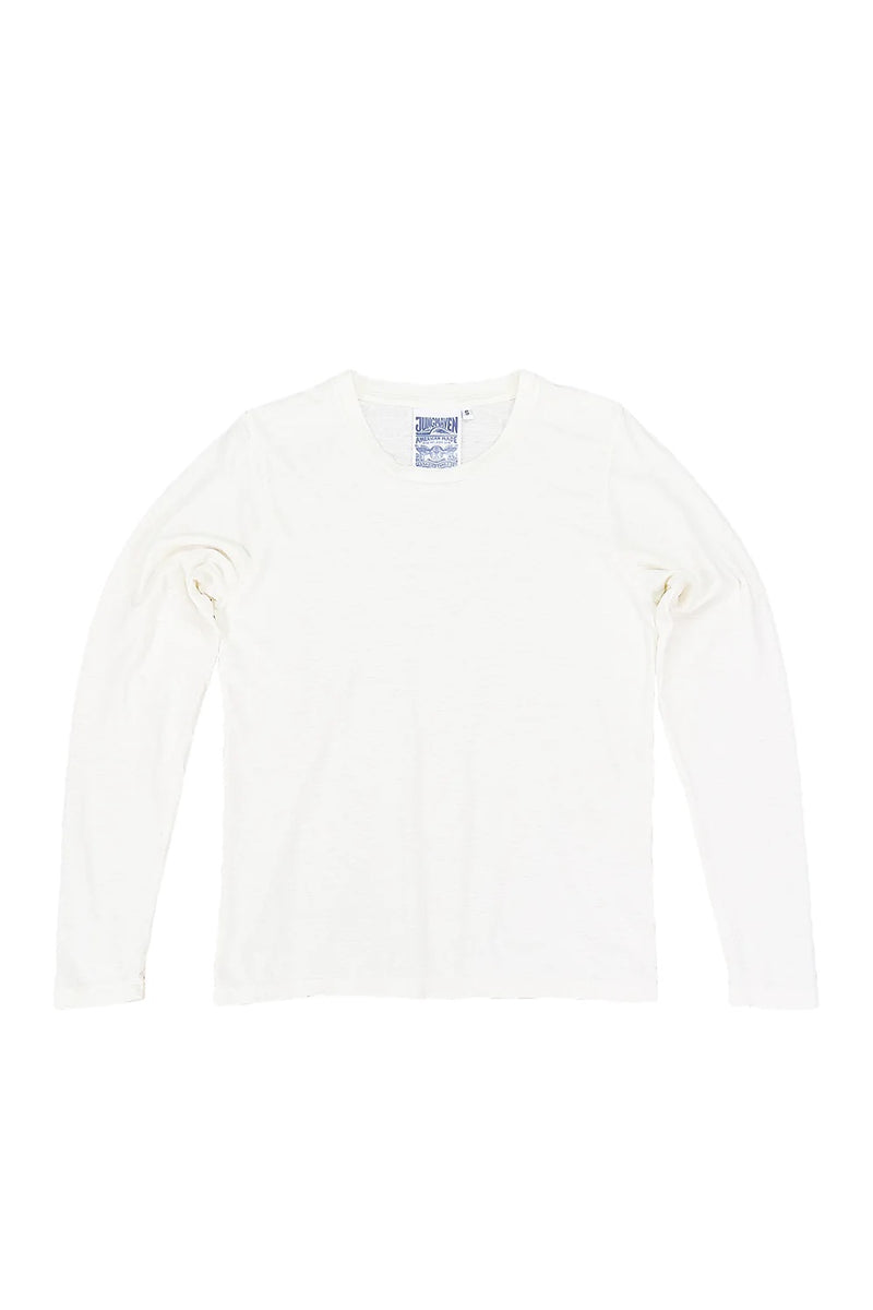 Jungmaven Encanto Long Sleeve Tee in Washed White