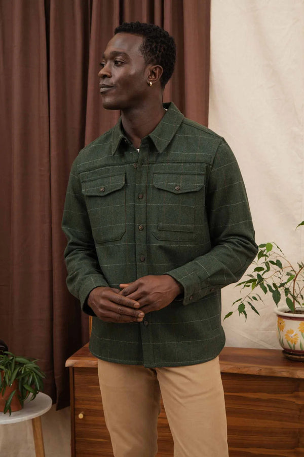 The Fielding Shirt Jacket - Cypress Windowpane