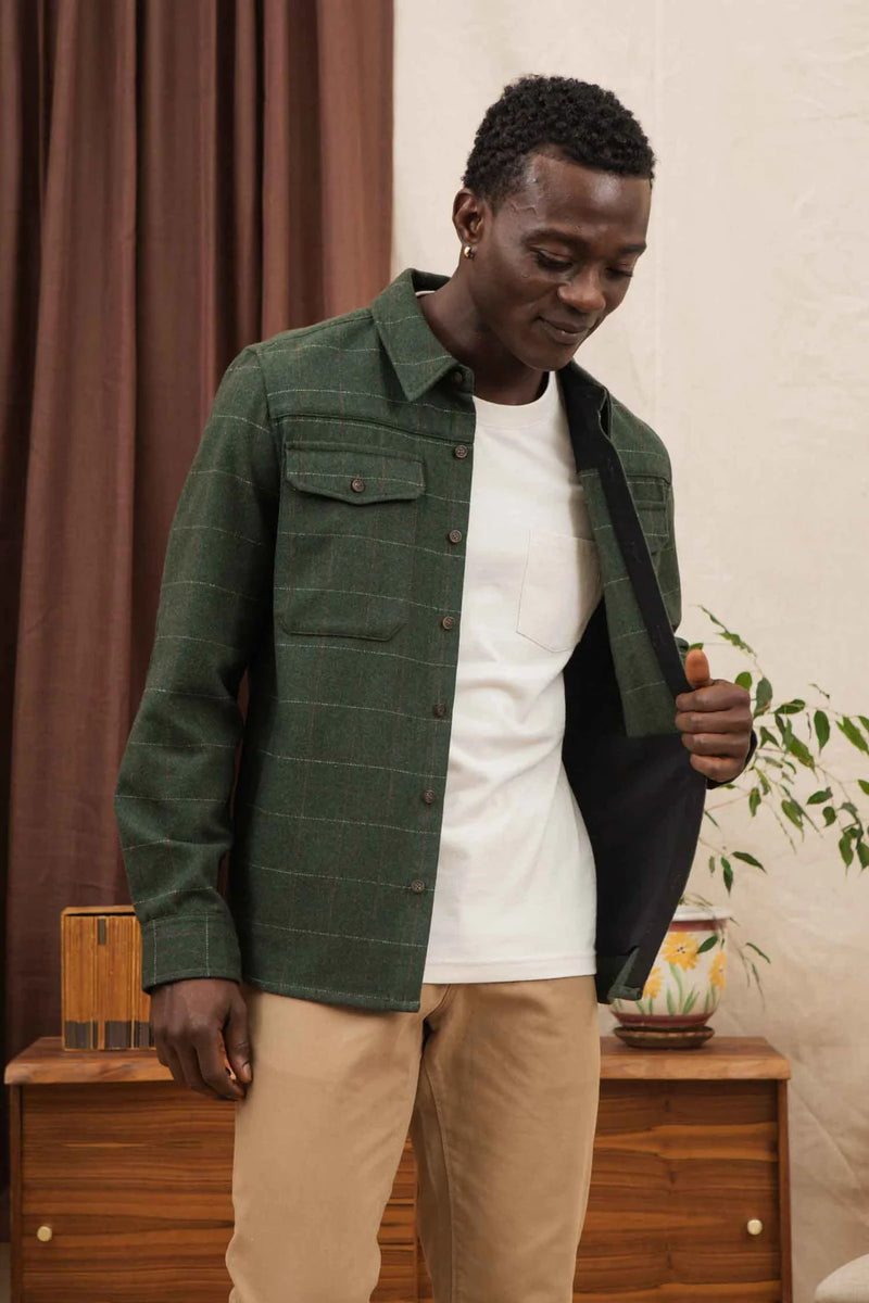 The Fielding Shirt Jacket - Cypress Windowpane