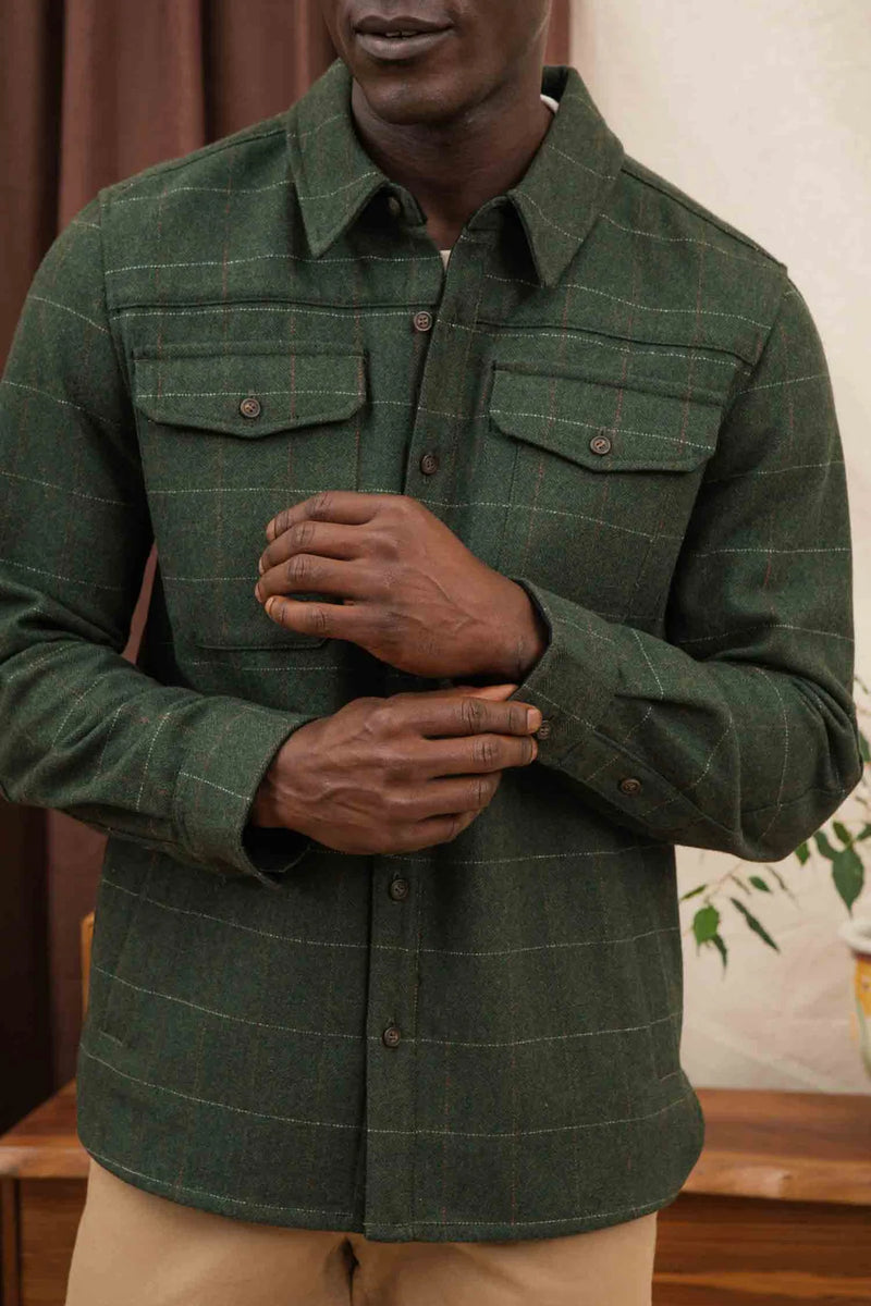The Fielding Shirt Jacket - Cypress Windowpane