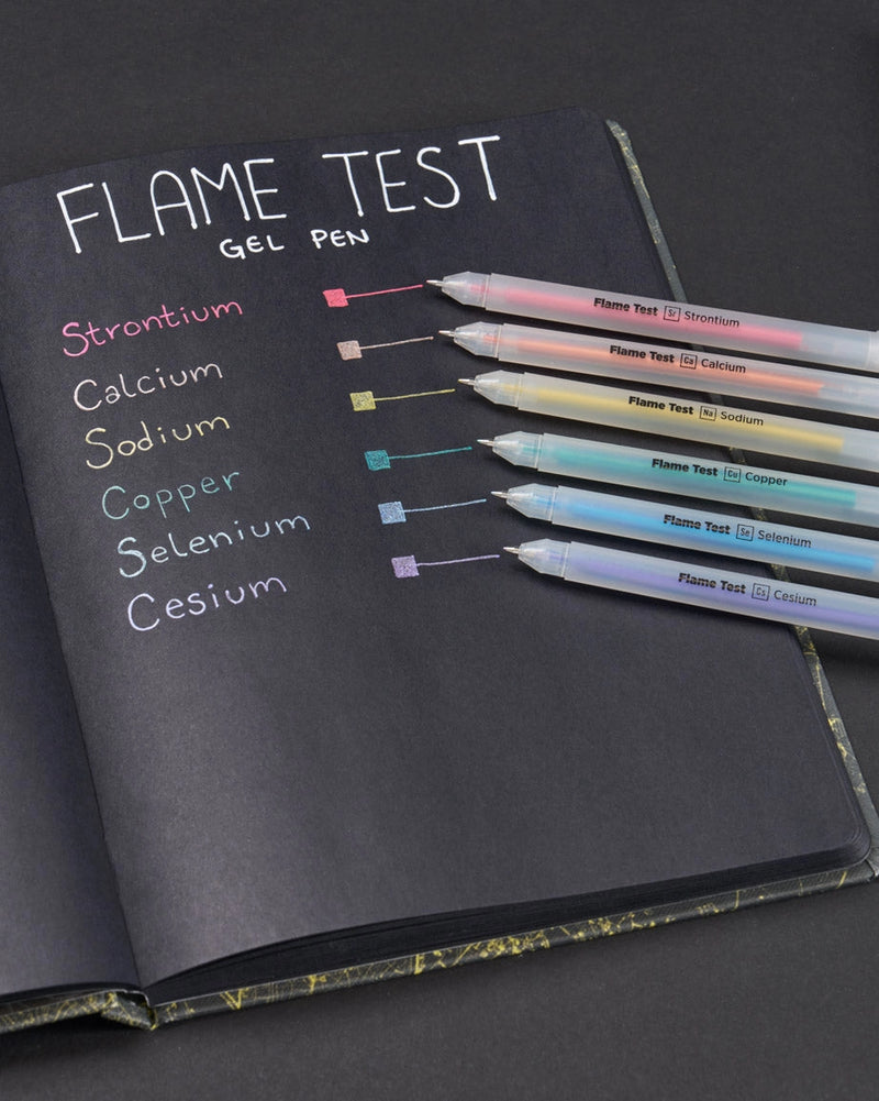 Flame Test High-Opacity Metallic Gel Pens Pack of 6