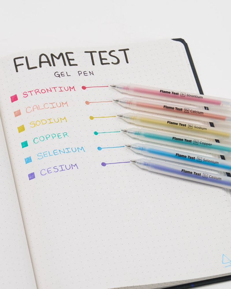 Flame Test High-Opacity Metallic Gel Pens Pack of 6