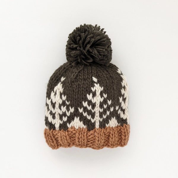 Forest Knit Pom Pom Hat for Babies/Kids