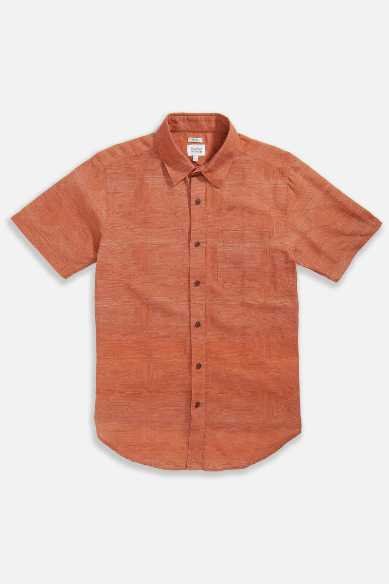Harbor Slim Shirt in Rust Line