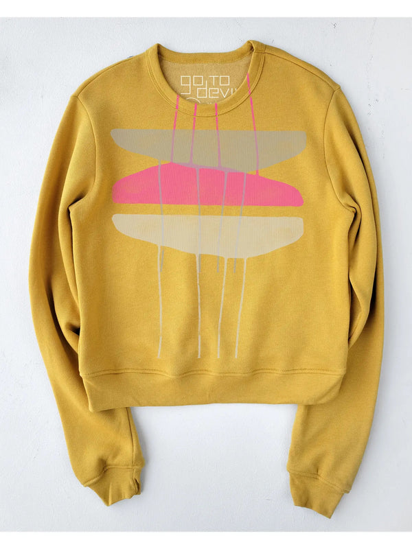 Hyper Heart Women's Sweatshirt in Mustard