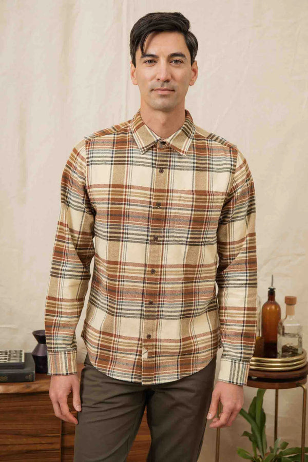 Larson Shirt - Latte Plaid