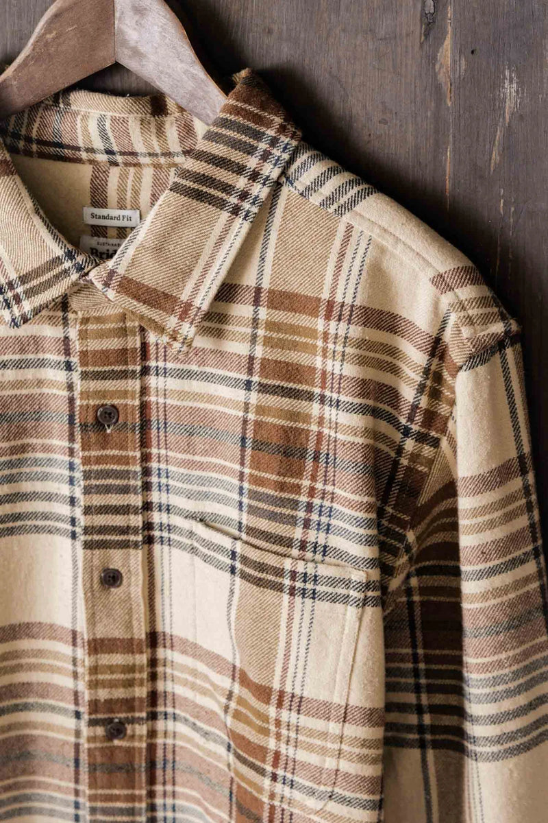 Larson Shirt - Latte Plaid