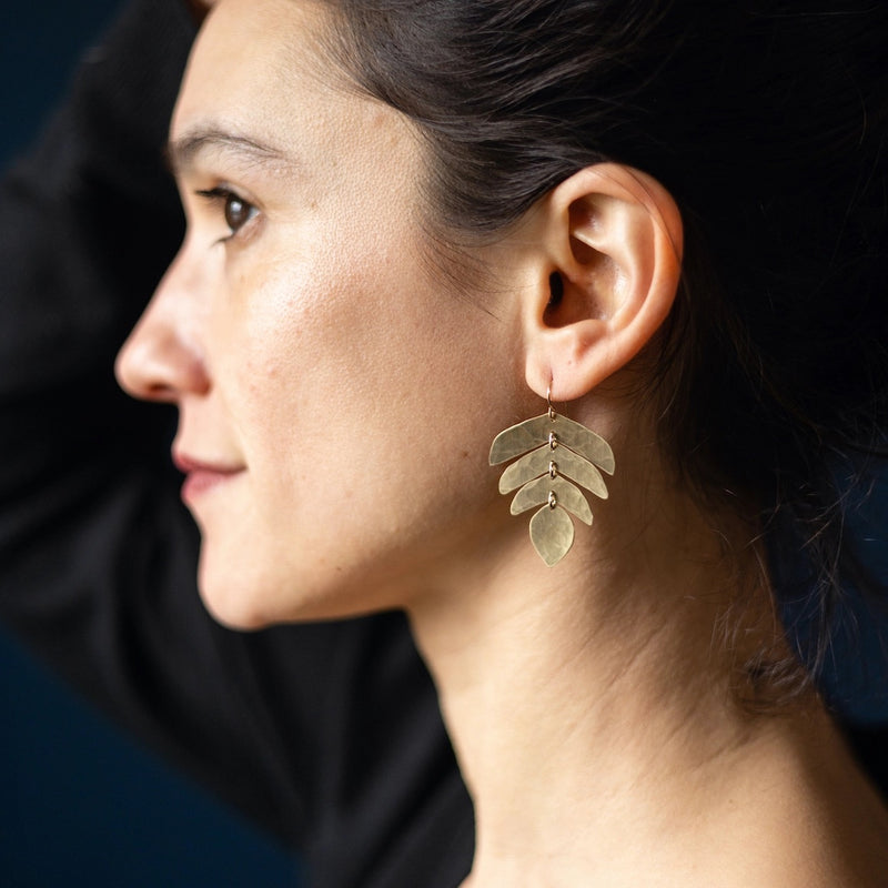 Leah Earring in Brass