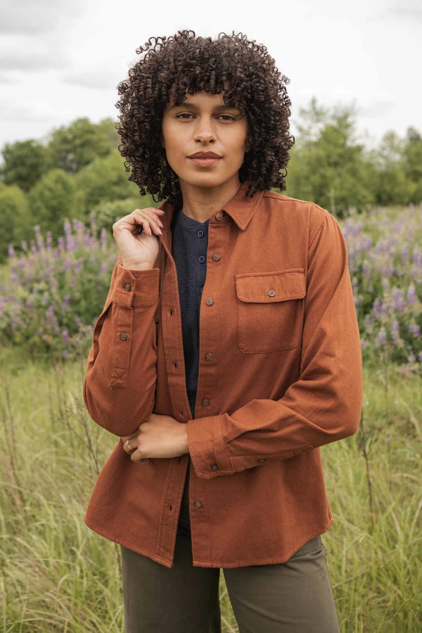 The Lenon Shirt - Terracotta Melange