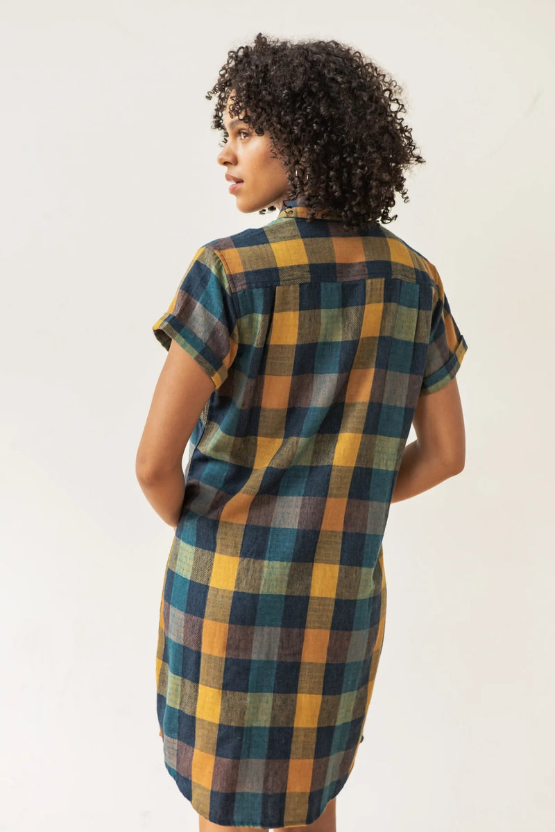 The Loren Shirt Dress - Moonbow Plaid